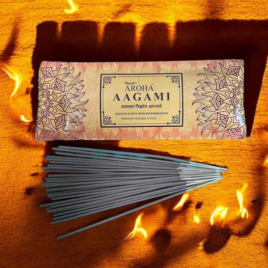 AAGAMI / आगामी - Henna Flower Incense Sticks / Agarbatti (100g, 60 Sticks) | Relaxing Fragrance for Peace | Safe for Skin & Eyes