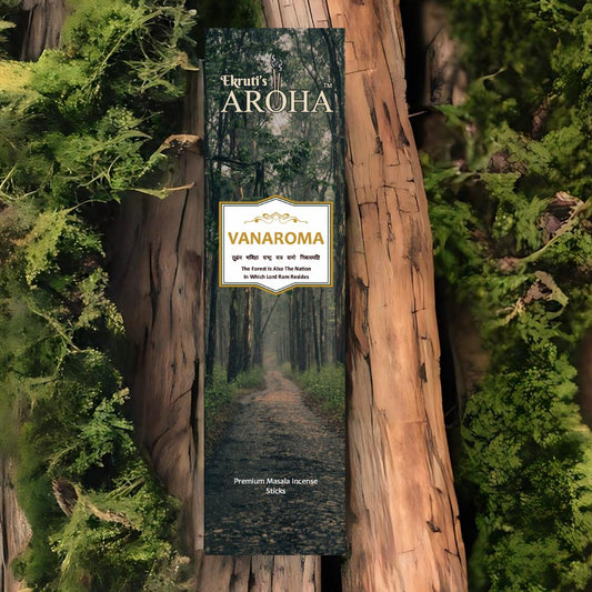 VANAROMA / वनअरोमा -  Masala Incense Sticks (50g) | Tulsi Fragrance for Freshness & Spiritual Calm | Handcrafted & Natural